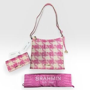 Brahmin Katie Crossbody & Addy Wallet in the Sakura Breast Cancer Awareness Set